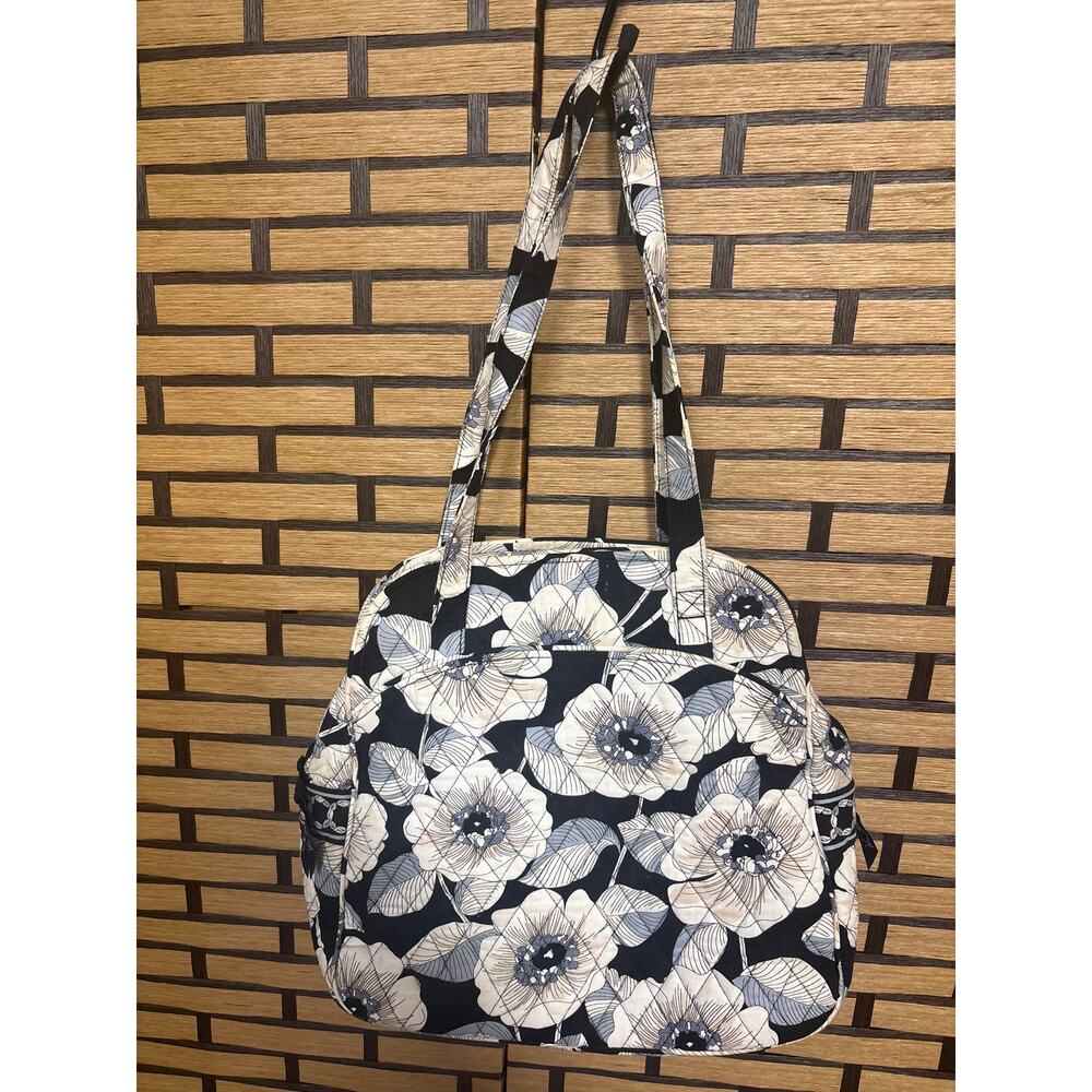 Vera Bradley White And Black Floral Tote Bag